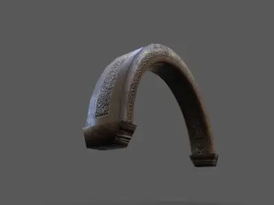 Old wood arc Low-poly 3D model
