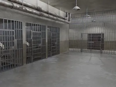 Prison Cells - Penitentiary Low-poly 3D model