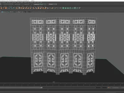 Folding Screens - Pingfeng 3D Model 3D model