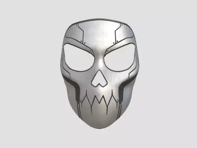 Scifi Skull Mask A02 - Fantasy Character Design Low-poly 3D model