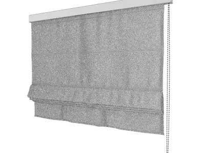 Roman curtain shade 3D model