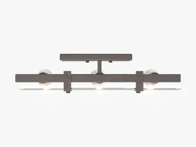 Antique Bronze Clear Glass Luxe Bath Vanity Light 3D model