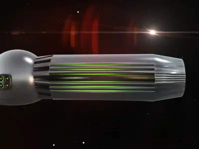 The Penetrator spaceship in space 3D model