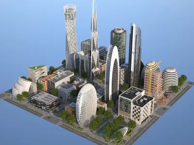 City KC8 Low-poly 3D model