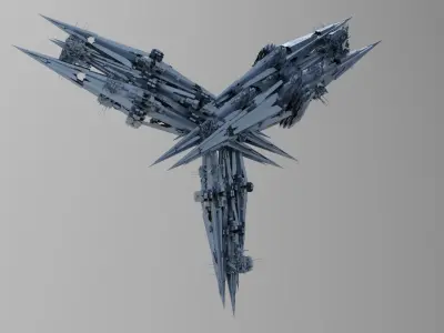 Dark Cyberpunk Ocean rig 6  3D model