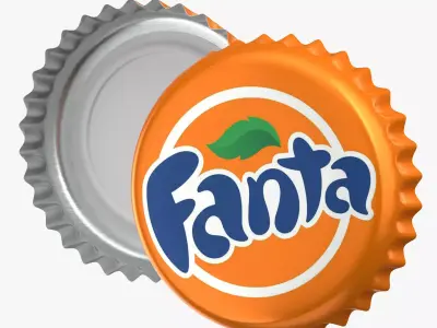 Fanta Bottle Cap 3D model