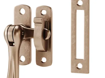Black Window Sash Door Lock 3D model