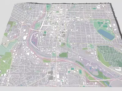 Cityscape Colorado Springs USA  3D model