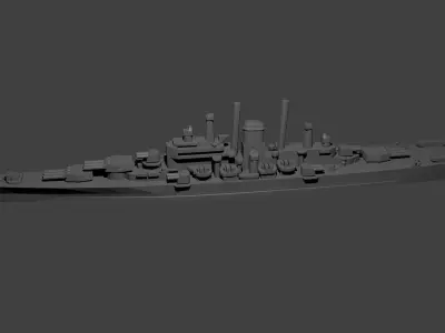 US Des Moines Class Cruiser Warship 3D print model