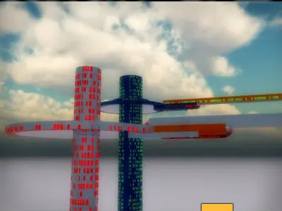 Sci Fi City Futuristic Architecture E1 E2 3D model