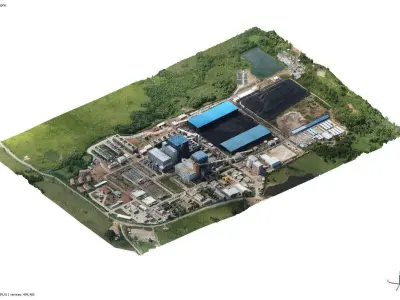 Thermal power plant - coal 164 - 273MW 3D model