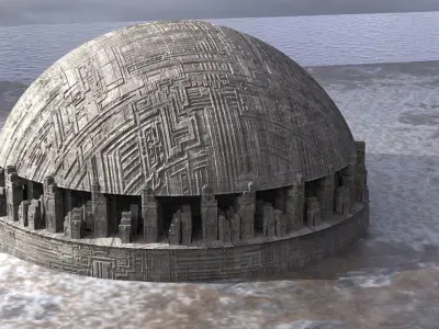 Sci-Fi Dome Tower Collection 4 designs 3D model