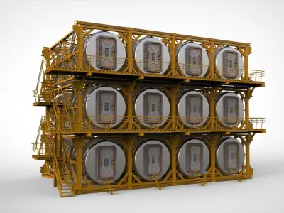 sci-fi architecture 10 3D model