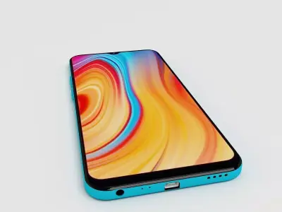Realme c3 blue 3D model