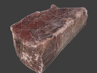 Cinder Debris Low-poly 3D model