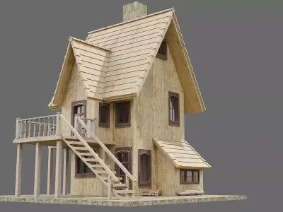 Wood Game Hause 3D model