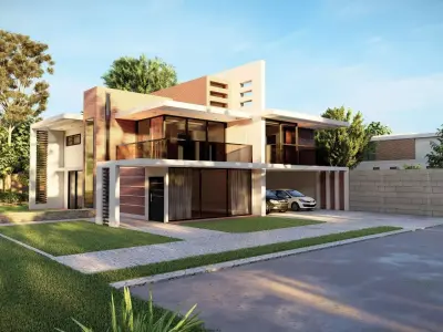 Casa Scene-villa-modern house 3D model 81