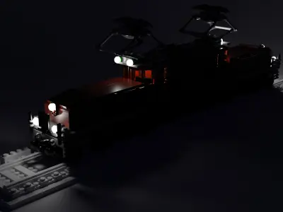 A train lego christmas Free 3D model