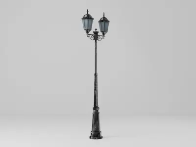 street lamp Low-poly 3D model 16
