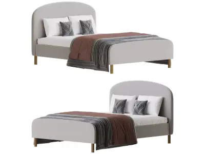 Shilton Upholstered Bed Frame 3D model