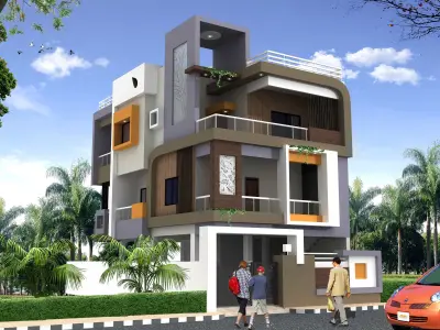 3d bunglow leaf pattern 3D print model