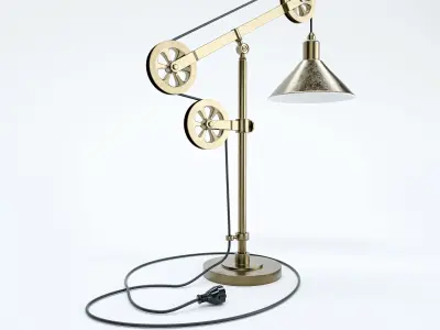 Industrial Desk lamp 3D model by alswart