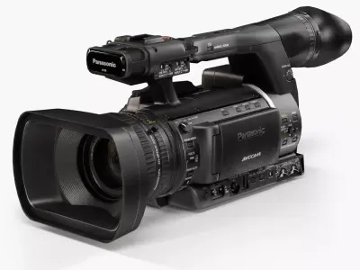 Panasonic AG-AC160A AVCCAM Series professional camcorder Low-poly 3D model