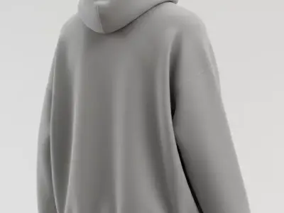 Classic Pullover Hoodie  Minimal Street wear 3D Model low ploy Low-poly 3D model