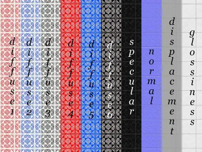 tile-6color-4k-seamless sphere Texture