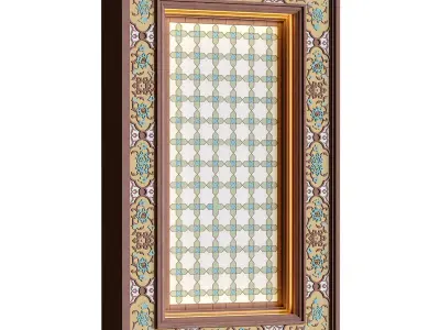 Islamic arabic ceilling pattern element set 584 3D model