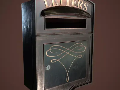 Letterbox mail box - mail box Low-poly 3D model