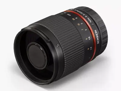 Rokinon Reflex 300mm f6-3 ED UMC CS Lens Low-poly 3D model