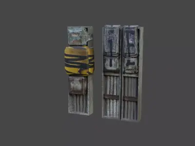 Low-Poly Small Electric station Low-poly 3D model