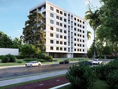 Modern Residential Building 3D Model 3D model