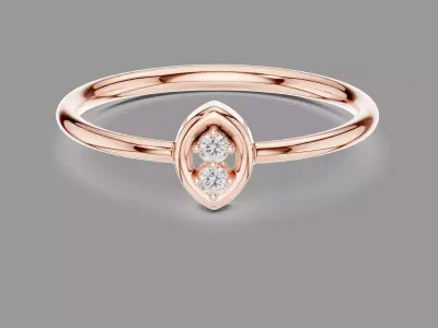 30 Light Weight Minimalistic  Diamond Rings 3D Model Pack