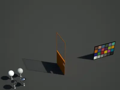 Mesh Door Low-poly 3D model