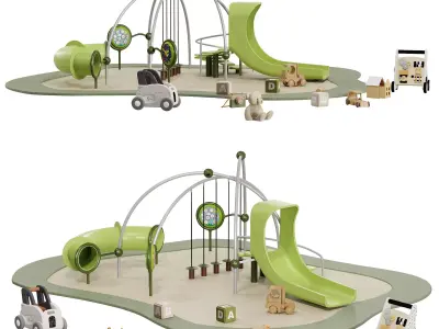Childrens Play Area 4 Low-poly 3D model