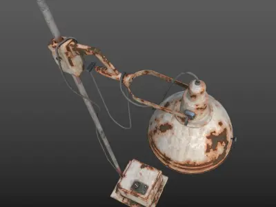 Abandoned Medical Floor Lamp 3D model