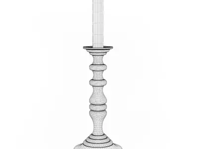 Chrome Candlestick 3D model
