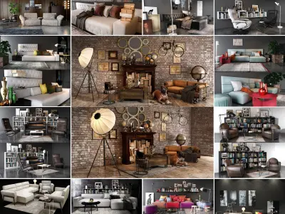 Collection Living room sets Vol 01 3D model