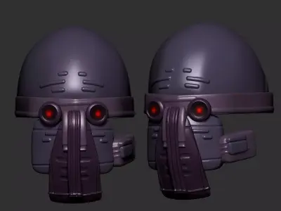 helmet high poly sculpt 3d printable  3D model 145