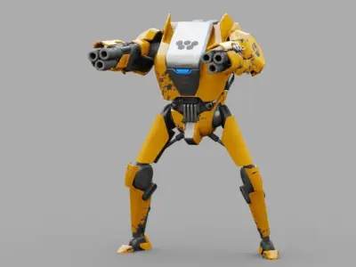 BATTLE DROID DF100  rigged character 3D model