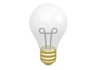 Light Bulb v1 004 Low-poly 3D model