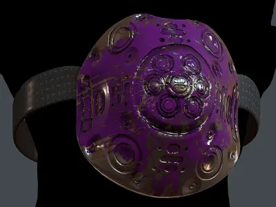 Gas mask helmet 3d model scifi Low-poly Low-poly 3D model