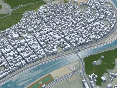 Yecheon South Korea Low-poly 3D model
