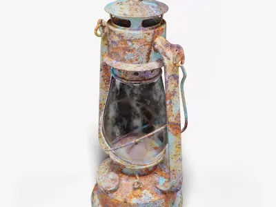 Old Oil Lamp 3D model
