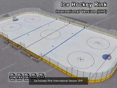 Ice Hockey Rinks 3D Model Pack