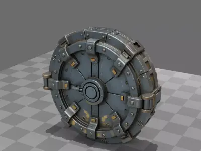 Futuristic Underground Hatch 3D model