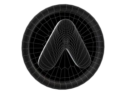 Cartoon Anchor Protocol Coin v1 002 Low-poly 3D model