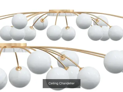 Chandelier Collection modern 3D Model Pack